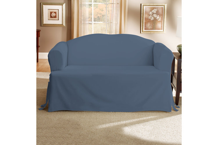 Cotton Duck T-Cushion Sofa Slipcover