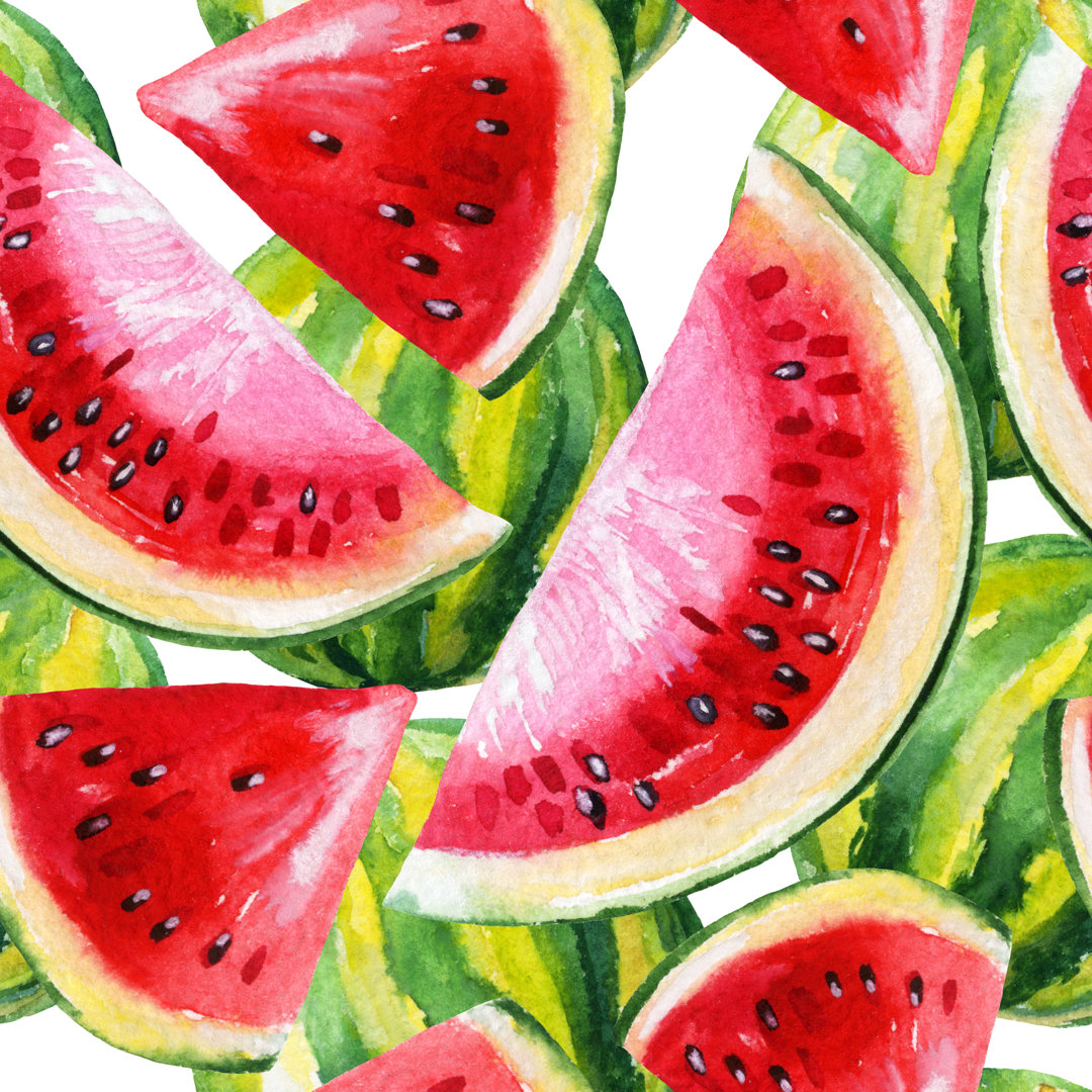 Aquarellmalerei einer Wassermelone 505167810