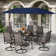 Alyah 6 - Person Metal Patio Dining Set with Rectangular Table