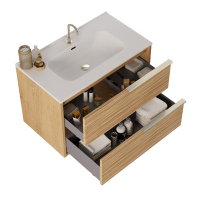 Meuble-lavabo mural simple 32 po Nora