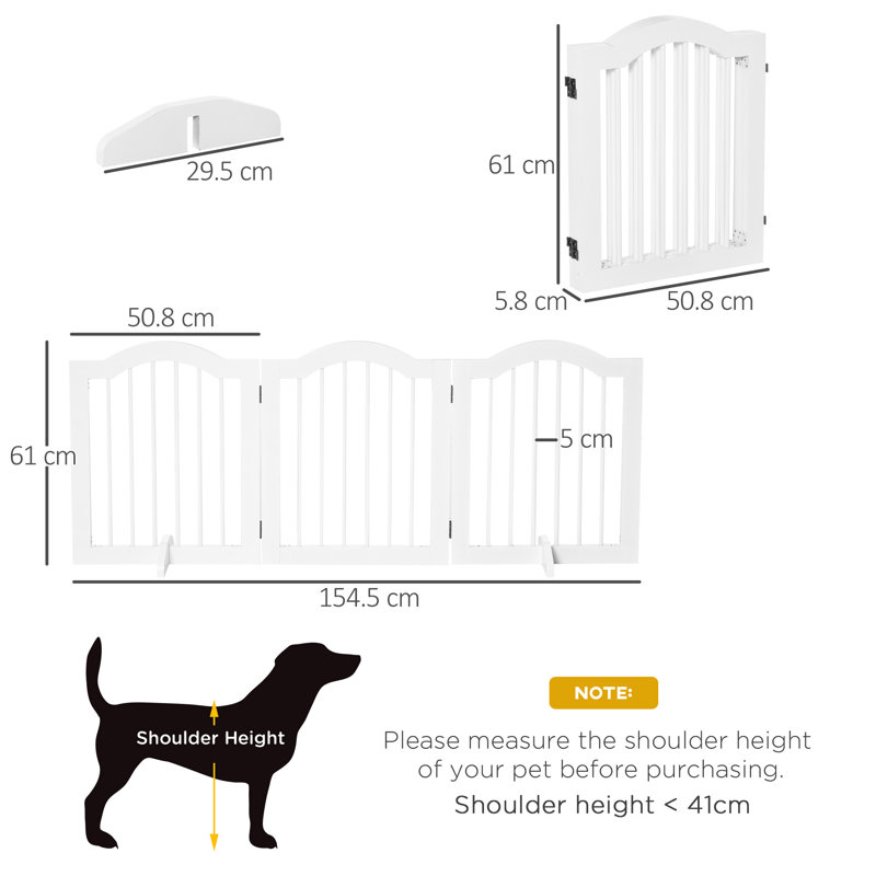 Free Standing Pet Gate, White