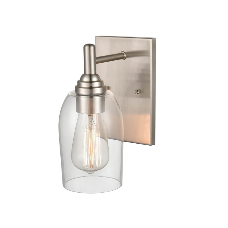 1 lumière 4,75 po Applique moderne, Nickel brossé