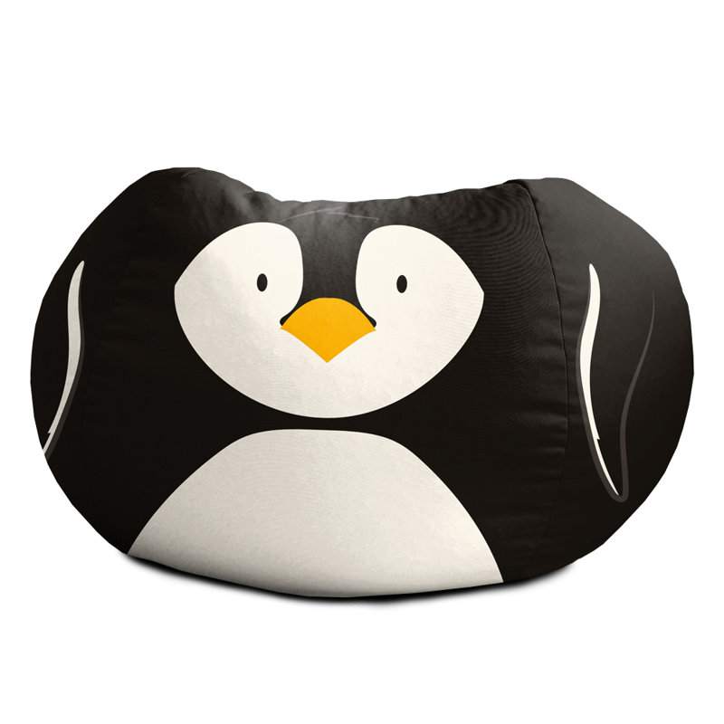 rucomfy Beanbags Kids Animal Printed Bean Bag Chair. Pre Filled Safe Toddler Bedroom Seat Comfy Children Playroom Furniture Decor. Machine Washable