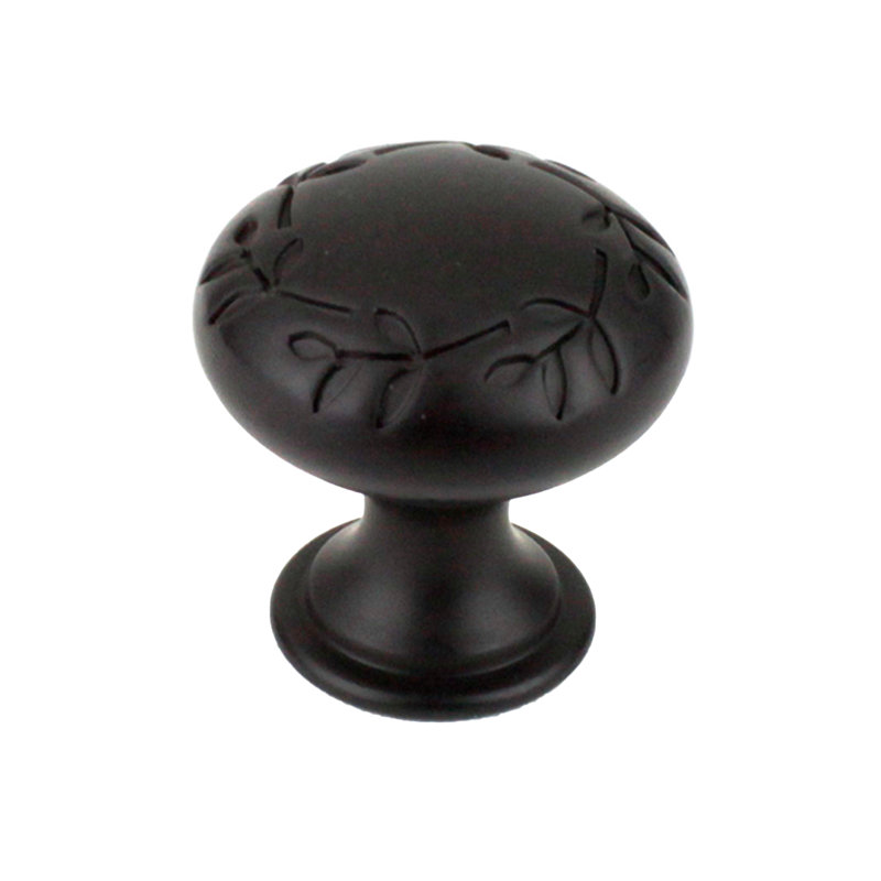 Oil Rubbed Bronze Round Mushroom Knob with Mounting Hardware