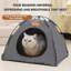 Tente pour animaux avec matelas en rotin-671442068