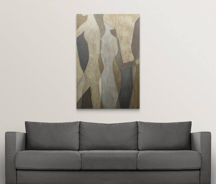 « ii » megan meagher, reproduction d’art Figure Overlay, H 48 po x l 32 po x P 1,5 po, Toile