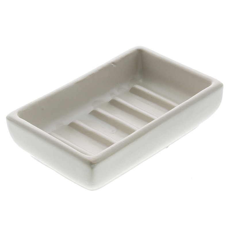 Porte-savon en céramique Hober, Blanc mat