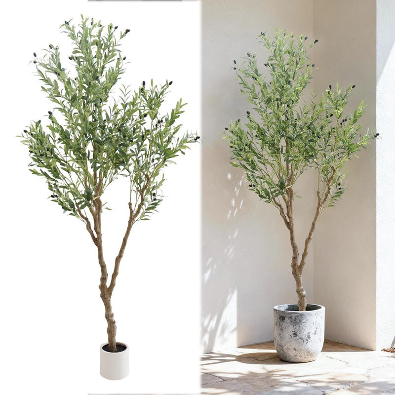 Olive artificielle en pot 5 pi / 6 pi / 7 pi