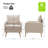 Werner 27.3" W Polyester Armchair-2106554061