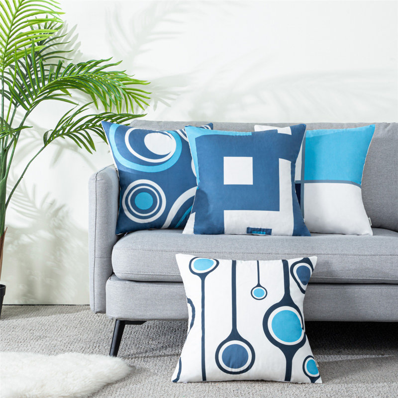 Printing KD127 Geometric Outdoor Square Pillow Cover