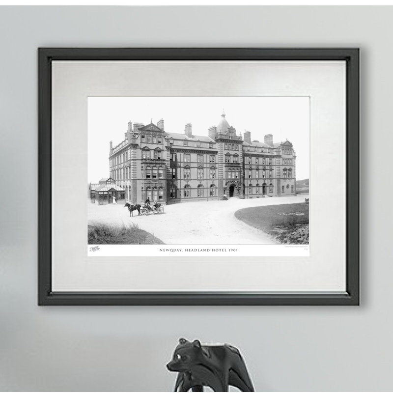Newquay, Headland Hotel 1901 - Single Picture Frame Print, 45cm H x 60cm W x 2.3cm D