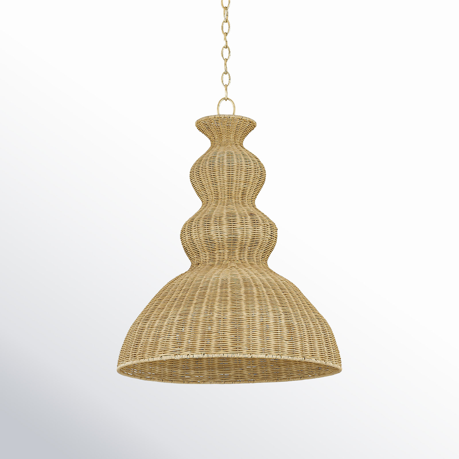 Mayla Single Light Pendant, 79" H x 30.5" W x 7.7" D