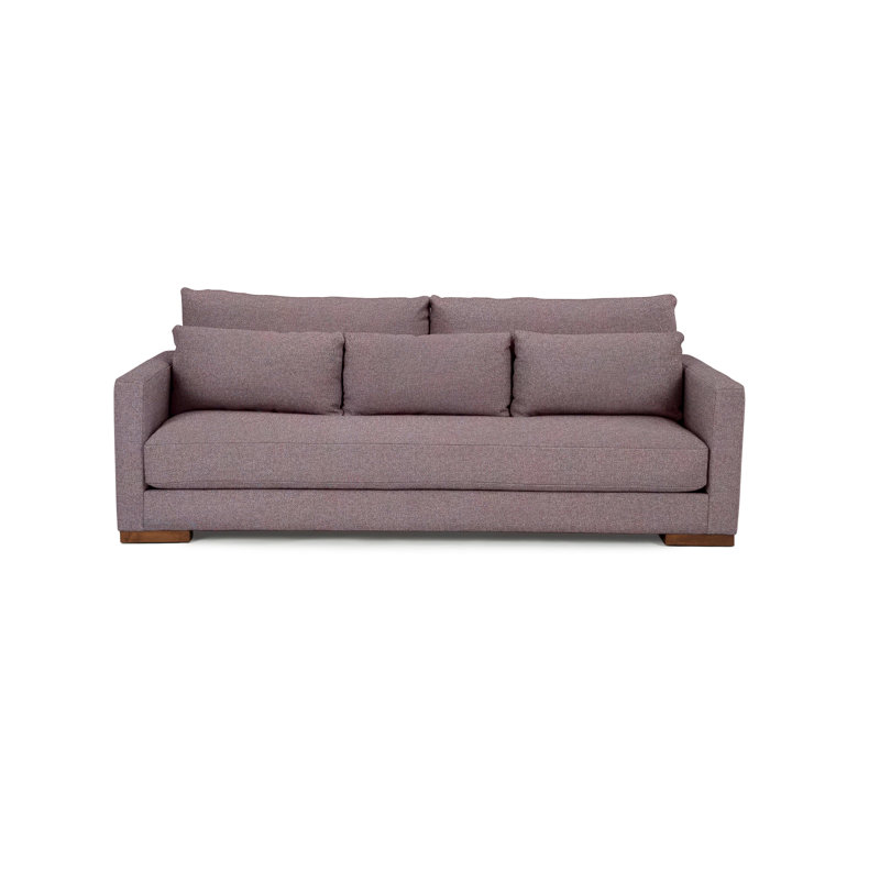 Leon Sofa, Walnut, Paprika Polyester Blend