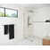 Venus 32 in. x 86.75 in. Fully Frameless Arched Single Fixed Shower Panel