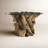 Julip Round Glass Top Coffee Table with Solid Wood Base