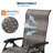 2 pcs 33 inch Gray Patio Rattan Folding Reclining Chair, Adjustable Portable Lounge Chair with Wide Armrests, Heavy Duty Wicker for Poolside, Balcony, Backyard & Garden-1339718444