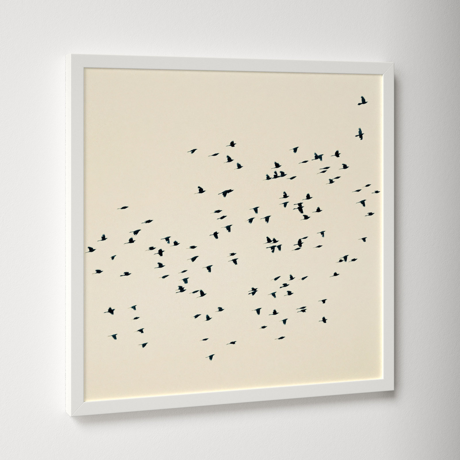Garden Sign "Soaring" Print by Peter Dušek, White, 16" H x 16" W x 1.25" D