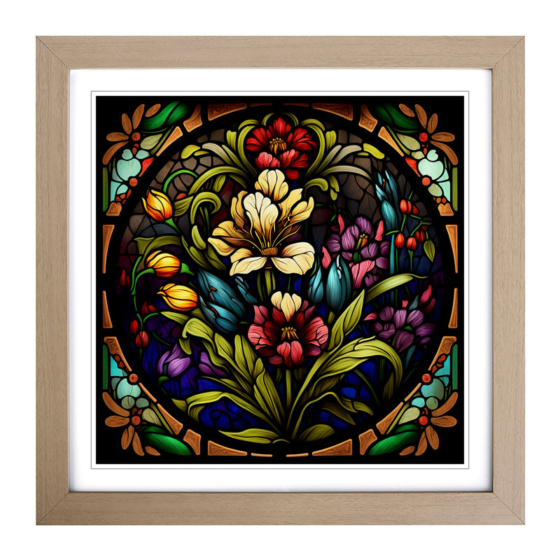 Single Picture Frame Print on Wood, Oak