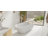 Badeloft 66.9" x 27.5" Freestanding Soaking Stone Resin Bathtub with Overflow and Drain BW-02-L-M in Matte White-71526154