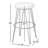 Haseena Upholstered Counter Stool with Metal Frame-376274698
