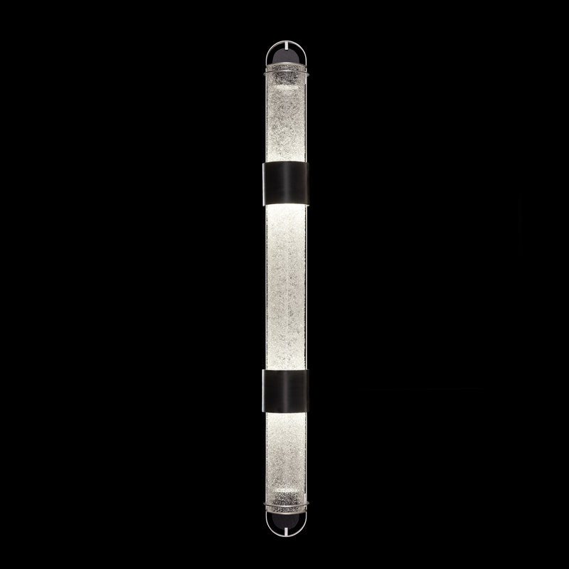 Bond LED Wallchiere, Clear, Black/Silver