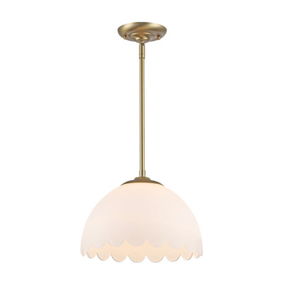Barnes 1-Light Pendant with Opal Glass
