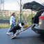 Abri de voiture antidérapant en aluminium pliable avec poignée, pour chiens de différentes tailles, facile à nettoyer, stable et protégé, rampe de voiture noire