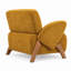 Fauteuil d'appoint moderne et compact en velours, avec accoudoirs incurvés et pieds en bouleau massif, idéal pour le salon, le bureau ou la pièce à vivre.-1983379835