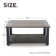Umeh Melbourne Outdoor Patio Coffee Table with Wicker Storage Shelf