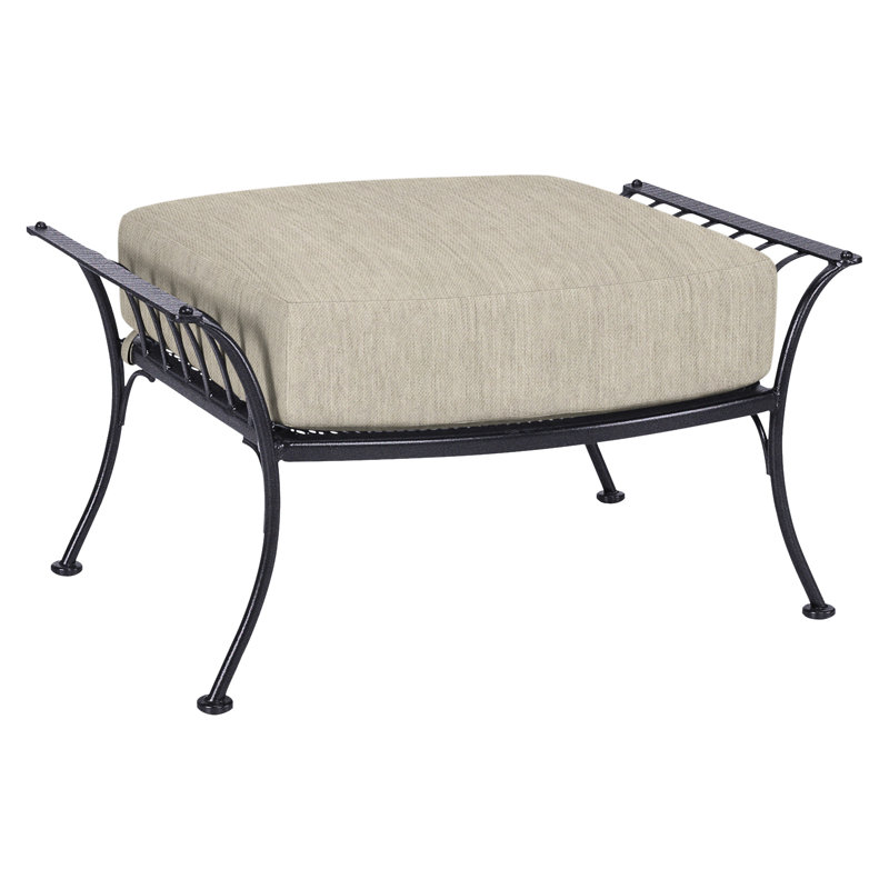 Monterra Outdoor Ottoman, Graphite, Flagship Stone Sunbrella®