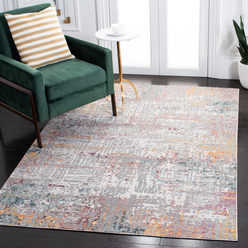 Crystal Performance Abstract Rug, Rectangle 4' x 5'7"