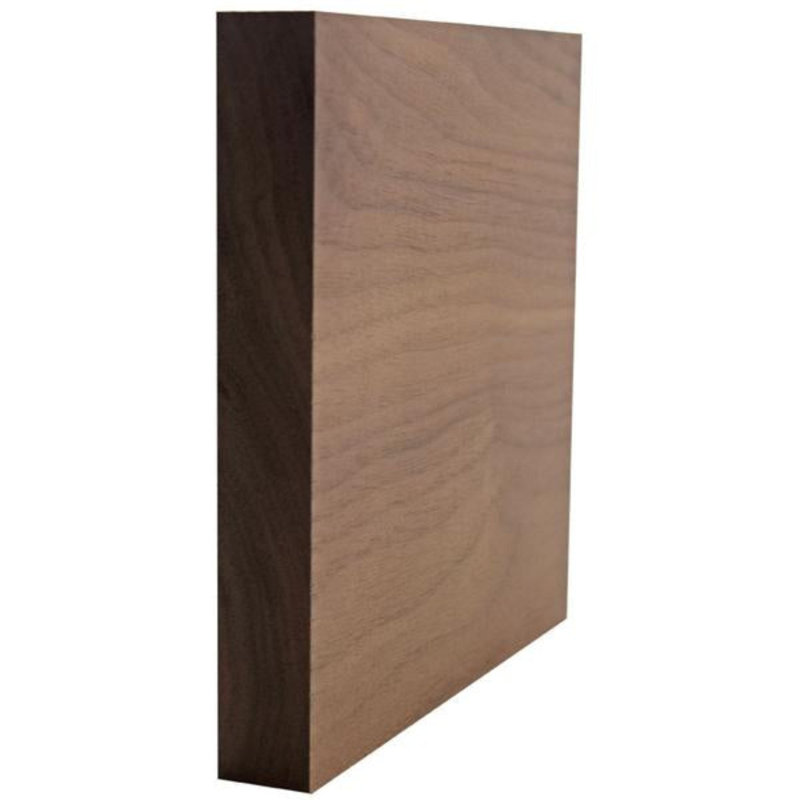 Garniture carrée de l 5-1 / 4 po x 3/4 po S4S Sans finition, Noyer noir d'Amérique, L 0,75 po x H 5,25 po x P 94 po