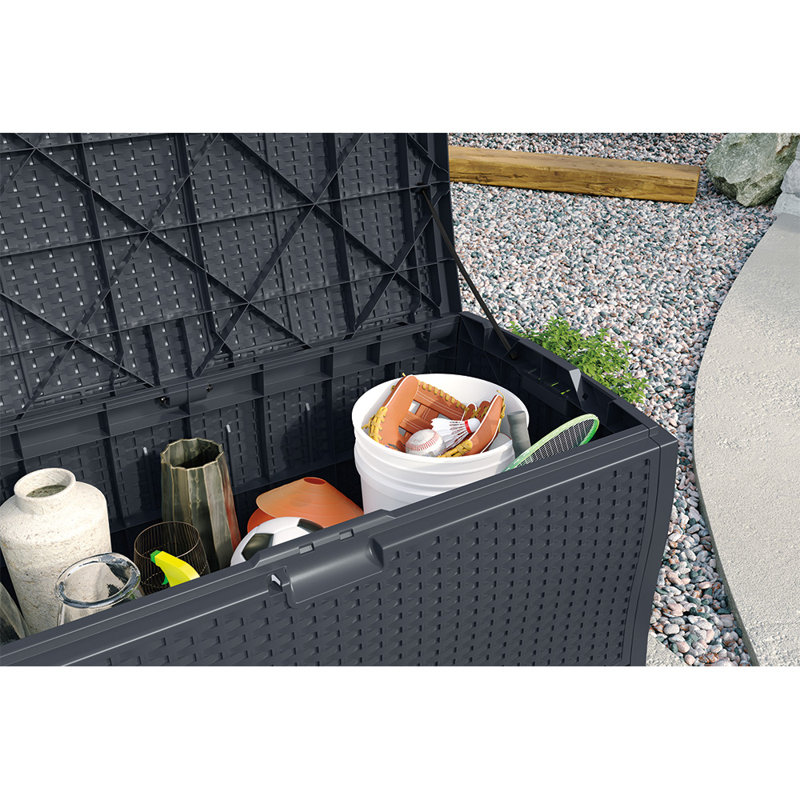 Cyberspace Lockable Resin Wicker Outdoor Deck Box