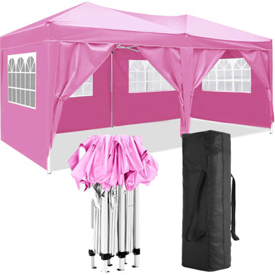 10'X20' Folding Canopy With 6 Removable Sidewalls Outdoor Event Shelter UPF 50+ Gazebo Portable Tents For Parties Beach Camping Wedding EZ Pop Up Canopy