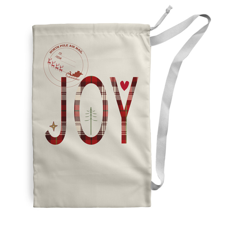 Sac de père Noël Joy, H 36 po x l 28 po, Rouge
