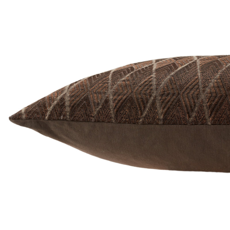 Lexington Geometric Cotton Blend Pillow Cover, Dark Brown, Pillow Cover Only - No Insert