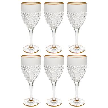 Wine Glass Water Glasses Set of 6 Goblet 10 oz. by Majestic Gifts