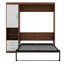Lit escamotable double pleine grandeur avec armoire