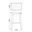 Tabourets de bar de 74 cm (29 po) de hauteur comptoir, tabourets de cuisine sans dossier en bois massif pour îlot de cuisine-1070739753