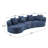 Hession 126" Modern Compression Curved Sectional Sofa-756296437