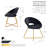 Kendleton Velvet Accent Chair with Gold Metal Legs-2011887902