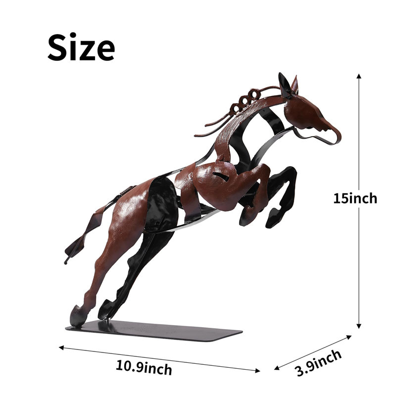 Statue de cheval, Brun