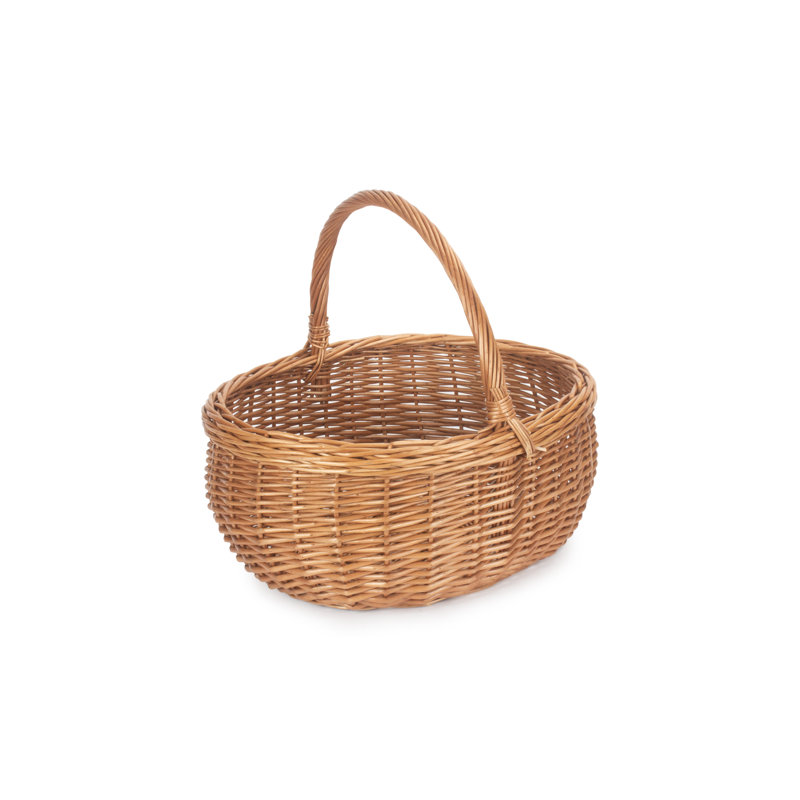 Wicker Deluxe Shopper Basket, 38cm H x 38cm W x 33cm D