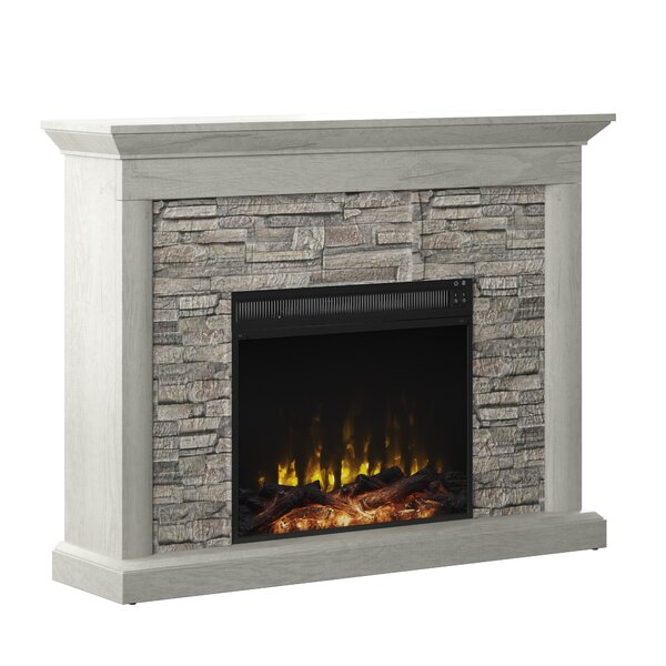 Steelside™ Electric Fireplace Mantel Package in Weathered Gray - Rustic ...