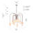 VidaLite Nimbus 12-Light Polished Nickle Chandelier With Snow White Glass Shades, Modern & Contemporary Style Pendant Chandelier Light, Adjustable Height, Sloped Ceiling Adaptable