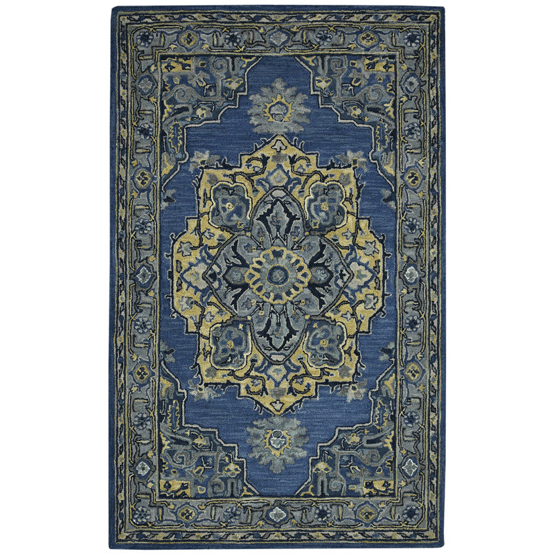 Shidler Wool Geometric Indoor Rug, Rectangle 5' x 8'