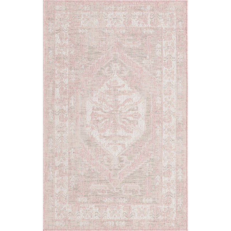 Tapis d'extérieur couleur nil rose, Rectangle 3 pi 3 po x 5 pi 3 po