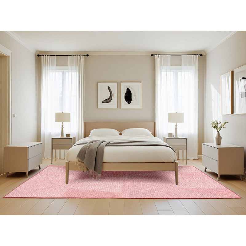 Performance Wool Geometric Indoor Rug, Rectangle 5' x 8'