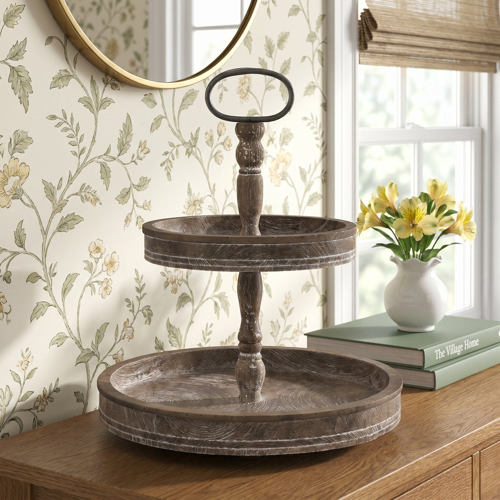 Adrianna Decorative Tray, Brown