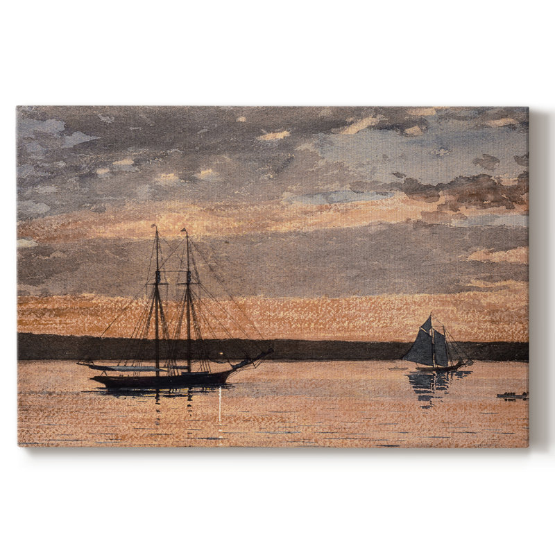 «Vintage Nautical Print-CCV» sur, H 19 po x l 28 po, Toile tendue